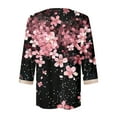 thumbnail image 5 of ICHUANYI Womens Fashion Printed 3/4 Length Sleeve Blouses V Neck Shirts Dressy Flowy Loose Tunic Tops, 5 of 5