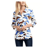 NIC+ZOE Nic+Zoe In A Row Blouse,Blue, S