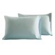 thumbnail image 1 of Advancent Fundas de almohada de satén suave y sedoso, ideales para el cabello y la piel, con cierre de sobre. Juegos de cama azul claro 51*102cm, 1 of 6