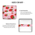 thumbnail image 5 of Sikiie Hand Drawn Strawberry Leather Tissue Box Cover Square, tissue box holder, Tissue Box with Bottom Belt-5.2”x5.2”x5.2”, 5 of 7