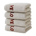 thumbnail image 6 of 4-pcs Cotton Bath Towels, 30.7x13.77 Inches - Super Soft & Absorbent, Spa & Bathroom Towel Set, Quick-Drying with Double-Stitch Edges, Luxury Hotel Quality Towels for Home & Gym, 6 of 7