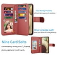 thumbnail image 2 of 6.5" Galaxy A12 Wallet Case, Samsung Galaxy A12 2021 PU Leather Case, Njjex Luxury PU Leather 9 Card Slots Holder Carrying Folio Flip Cover [Detachable Magnetic Hard Case] & Kickstand & Hand Strap, 2 of 5