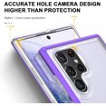 thumbnail image 5 of Case for Samsung Galaxy S22 Ultra, Slim Thin Soft TPU Bumper & Hard PC Transparent Back Shockproof Scratch Resistant Protective Phone Case for Samsung Galaxy S22 Ultra (Purple), 5 of 15