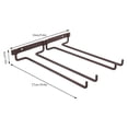 thumbnail image 4 of Colgante de metal Copa de vino Rack Bar Doble Stemware Botella de vidrio Copa Soporte invertido para Bar Cocina Negro Ecomeon no, 4 of 6
