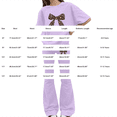 thumbnail image 3 of UACY Girls 2 Piece Outfits Long Sleeve Crew Neck Bow Sweatshirt Top and Flare Pants Set (Yellow, 12-13 Years), 3 of 6