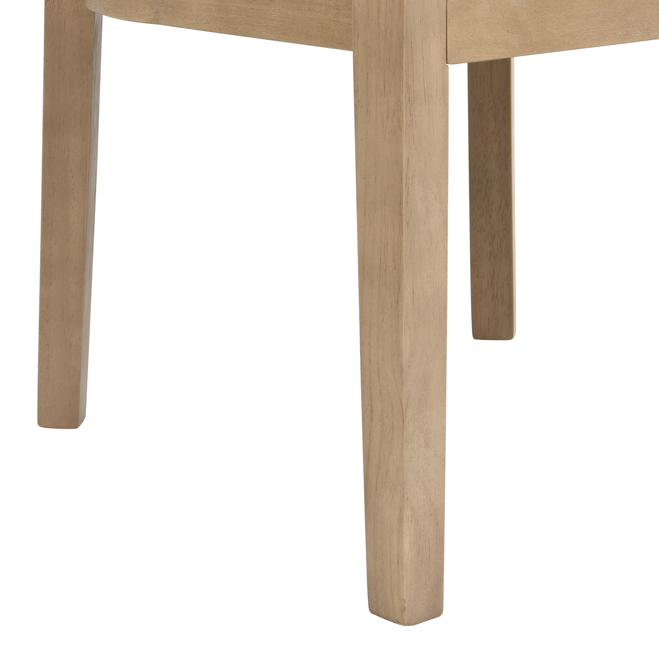 Christopher Knight Home Rattan Curved Back Dining Chairs, Wood Frame with Cushion, Light Ash+Beige, Set of 2