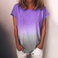 thumbnail image 2 of Ketyyh-chn99 Vêtements pour Femmes Blouse Ample Mode Été Manches Courtes Tunique Décontractée Col Rond Confortable Violet,m, 2 of 5