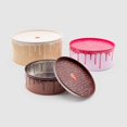 thumbnail image 5 of Cookie Tin - Round Cake Tins With Lids Novelty Cookies Jar Storage Container Air Tight Birthday Box Kitchen Large Stackable Metal Nesting Set Of 3, 5 of 7
