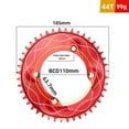 thumbnail image 6 of Mingyiq Road Bike Single Closed Chainring BCD110mm 4 Bolts 3mm Offset Narrow Wide 46T, 6 of 9