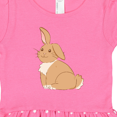 thumbnail image 3 of Inktastic Easter Cute Floppy Ear Brown Bunny Girls Toddler Dress, 3 of 4