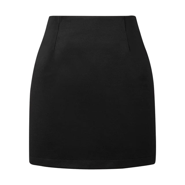 Matching Skirt Set Jean Skirts for Women Knee Length Scrub Skirts for Women Skirt Skirts for Women Long Length Women Elegant Lettuce Trim Solid High Waisted Pencil Midi Skirt