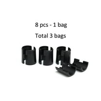 HSS Wire Shelf Plastic Lock Clips, Fits 3/4" Pole Diameter Black, 24-Pieces, Hardware