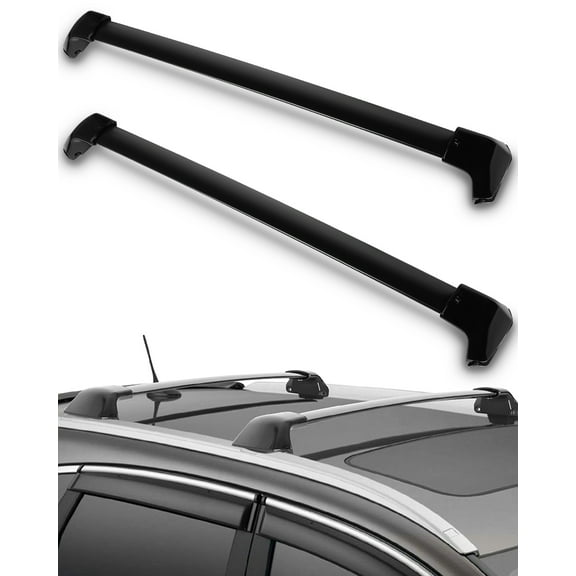 CCIYU Cargo Racks for Honda CR-V 2012-2016 Rooftop Luggage Canoe Kayak Carrier Rack Black Roof Rack Cross Bar - Fits Side Rails Models ONLY