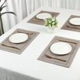 thumbnail image 6 of Unique Bargains Set of 6 Rustic Polyesterl Placemats for Dining Table Decor Brown, 6 of 6