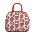 thumbnail image 2 of Sac à Lunch Mignon pour Amateurs de Fraises Design Fruits et Fleurs Kawaii Sac Isotherme Réutilisable, 2 of 6