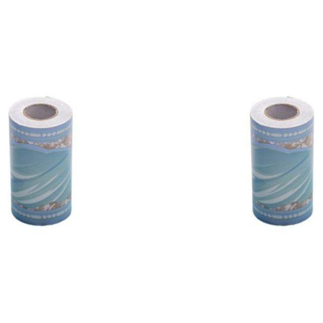 Transemion PVC Waterproof Wallpaper Border Sticker For Wall And Ceiling Self-adhesive Wallpaper Border Stickers style 5 2Set