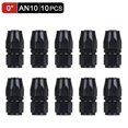 thumbnail image 1 of 10pcs Black AN6 8 10 Straight 45 90 Degree Oil Fuel Swivel Hose Oil Hose End Adapter Kit~0988, 1 of 1