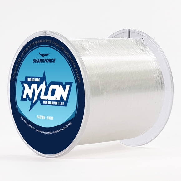 500m/546yds Fishing Line, Clear Nylon Monofilament, 7lb-40lb Strong Power Shock Absorber, Invisible Fishing Line White 1.0-10.5lb-0.16mm