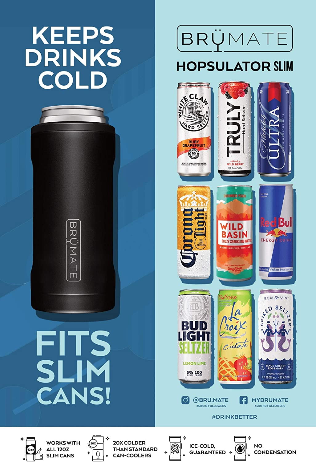 BrüMate Hopsulator Slim | Personalized Skinny Can Coolers