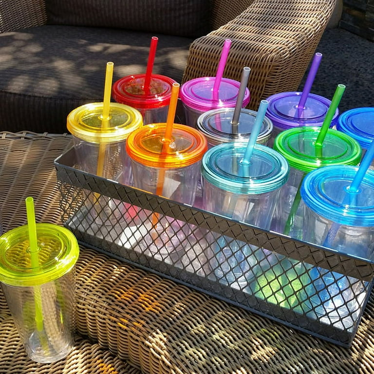 12 Packs 16 oz Tumbler with Straw and Lid Kids Cups with Straws and Lids  Water Bottle Reusable Water…See more 12 Packs 16 oz Tumbler with Straw and