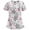 1-white, variant on Scrub Tops Women Print Breathable Printed V Neck Plus Size T-Shirts Short Sleeve Professionals Soft Stretch Scrub Tops with Pockets white Medium