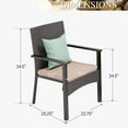 thumbnail image 6 of 8 Pieces Outdoor Patio Dining Set with 13ft Double-Sided Umbrella, All-Weather Rattan Chairs and Rectangular Table for 6,Beige, 6 of 16