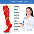 thumbnail image 4 of 7 Pairs Christmas Compression Socks for Men & Women 15-20 mmhg Graduated Athletic for Running Nurses Shin Splints Flight Travel, 4 of 7