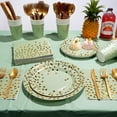 thumbnail image 4 of 175pcs Sage Green Paper Plates and Napkins Set, Disposable Sage Green and Gold Polka Dot Party Plates Cups For Baby Shower Birthday Wedding Party Supplies and Decorations, Serve 25, 4 of 4