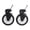 Black Front Wheels, variant on LAZIOEGR Baby Stroller Replacement Rubber Back Wheels Compatible with Yoya Vovo Kids Carriage, 1 Pair with Tools