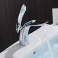 thumbnail image 5 of BUYISI Bathroom Sink Mixer Tap With Stylish Willow Leaf Shape And Easy Install Silver, 5 of 5