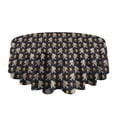 thumbnail image 5 of Dark Blue Bigfoot Pattern Round Tablecloth 60"x60",Wrinkle Wipeable Table Cloth for Kitchen Dining Room Picnic Patio Party, 5 of 6