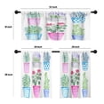 thumbnail image 4 of LALILO Kitchen Curtains and Valances Set of 3 36" Flowers Window Treatment Tiers for Window Decor, 4 of 5