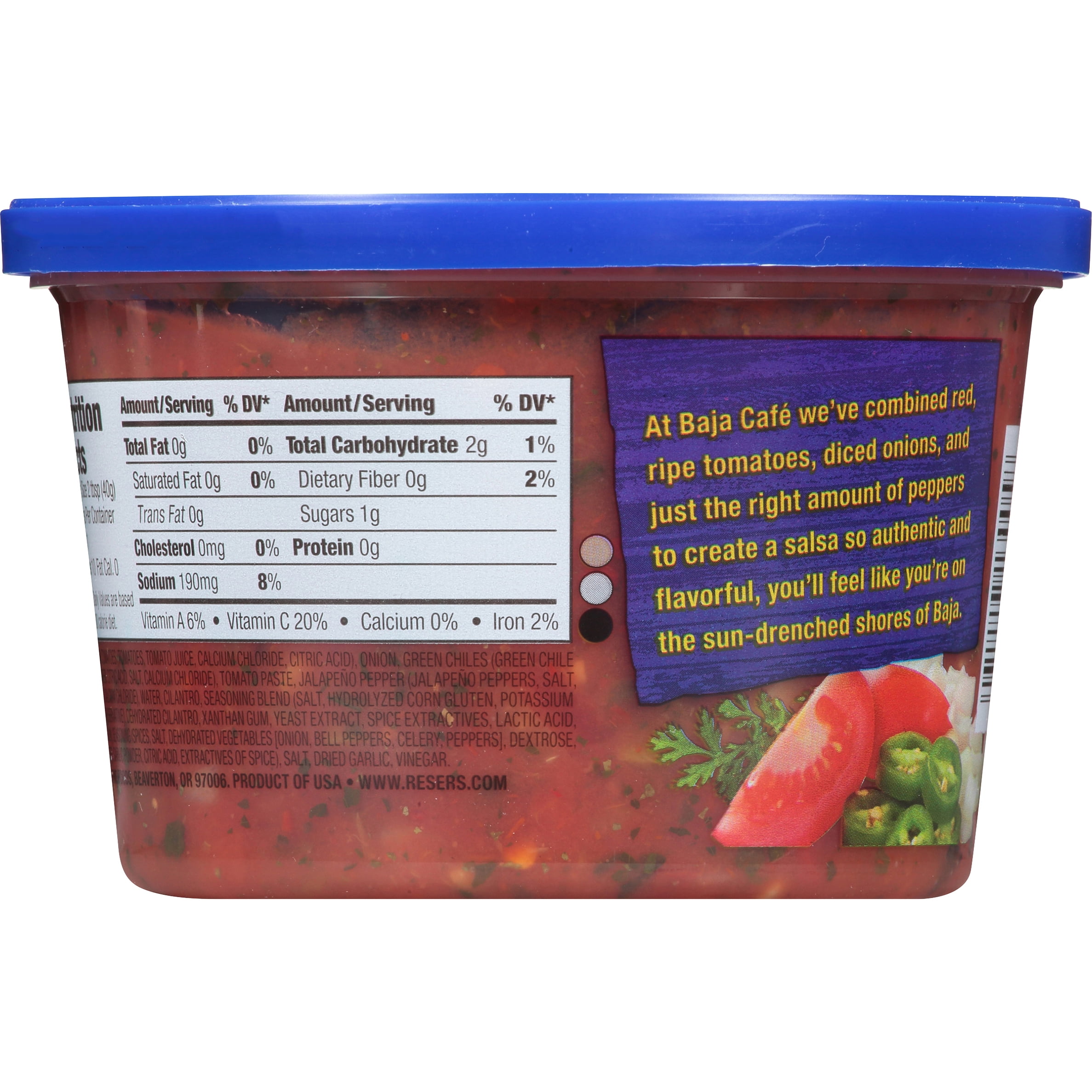 Reser's Baja Cafe Medium Pico De Gallo Salsa, 16 oz Tub (Refrigerated)