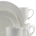 thumbnail image 6 of Gibson Home Scallop Crest 16 Piece Scalloped Fine Ceramic Dinnerware Set in White, 6 of 8