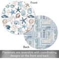 thumbnail image 3 of Wipe-Clean Reversible Round Shaped Placemats, Blue Escape, Set of 2, Made in The USA, 3 of 7
