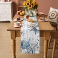 thumbnail image 3 of Table Runner - 60 Inch Long, Blue Eucalyptus Coastal Kitchen Dining Table Runner Dresser Scarves, Beach Starfish Shell Nautical Retro Farmhouse Decor for Coffee Tables Wedding Party Banquet, 3 of 8