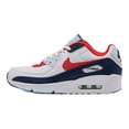 thumbnail image 2 of Nike Youth Air Max 90 LTR GS Leather Trainers (White/Chili Red-Midnight Navy, Numeric_6), 2 of 3