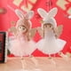 thumbnail image 5 of Inteprter Muñeco colgante de árbol de Navidad, colgante decorativo temático de Navidad desmontable bonito portátil, adorno de decoración de Kits de decoración para fiestas Blanco, 5 of 6
