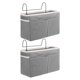 thumbnail image 1 of Organizador de mesita de noche de 2 piezas: bolsa colgante con bolsillos para libros, teléfonos, revistas y tabletas para dormitorio, litera, cama de hospital, sofá., 1 of 8