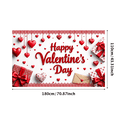 thumbnail image 4 of LUUFILx Valentine's Day Decorative Banner Valentine's Backdrop Photography Props Events Anniversaries Party Supplies Romantic Gifts Wall Decorations, 4 of 7