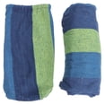 thumbnail image 1 of Hamacs de Plein Air Portatifs Multifonctions en Toile à Rayures Arc-en-Ciel pour Camping, Randonnée, Voyage (Bleu), 1 of 4