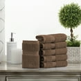 thumbnail image 2 of Superior Egyptian Cotton Heavyweight Face Towel Set of 6, Chocolate, 2 of 6