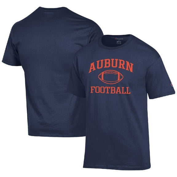 Men's Champion Navy Auburn Tigers Football Icon T-Shirt