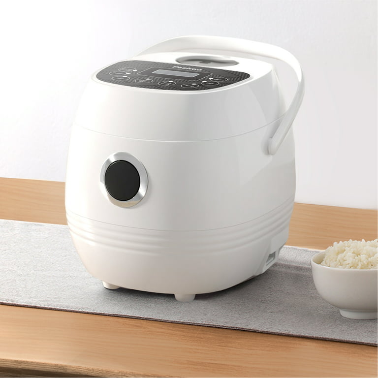 Mini Rice Cooker Small 4-Cup (cooked), Travel Rice Maker, 6-in-1 Portable  Rice Cooker' 2 Cup (uncooked), Slow Cooker, Soup Maker, Stew Pot, White