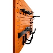Wall Control Modular Pegboard Tool Organizer System - Wall-Mounted Metal Peg Board Tool Storage Unit for Pegboard Tiling (Orange Pegboard)