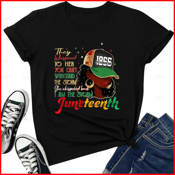 Juneteenth I Am the Storm Black History Heritage Graphic Unisex T-Shirt, up to Size 5XL