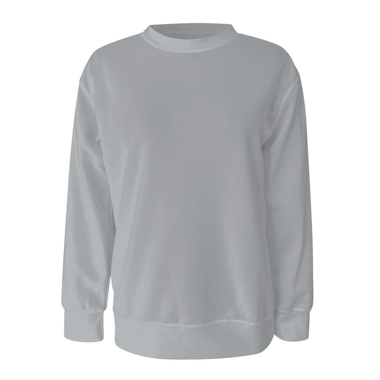 ZONGYISM Clearance Cheap Low price Best price Blue Sweater Jacket for Women Extra Warm Sweatshirts Women Womens Casual Round Neck Sweatshirt Long Sleeve Top Cute Pullover Loose Version Walmart