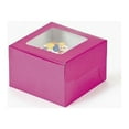 thumbnail image 2 of Fun Express - Hot Pink Cupcake Boxes - Party Supplies - Containers & Boxes - Paper Boxes - 12 Pieces, 2 of 2