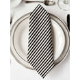 thumbnail image 2 of Cloth Napkins Set of 2 - 20x20 Inches, Black Striped Washable Reusable Table Napkins, Modern Simple Farmhouse Beige Vintage Soft & Absortbent Dining Napkin for Party Wedding Hotel Restaurant, 2 of 8