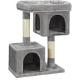 thumbnail image 5 of Cat Tree 33.1-Inch Cat Tower for Large Cats up to 16 lb, Large Perch, 2 Cat Caves, Scratching Post, Light Gray, 5 of 9